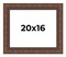 20x16 Wide Bamboo Picture Frame with UV-Resistant Acrylic & Acid Free Backing, Available in 4 Finishes - Brown, Black, Silver, and Natural